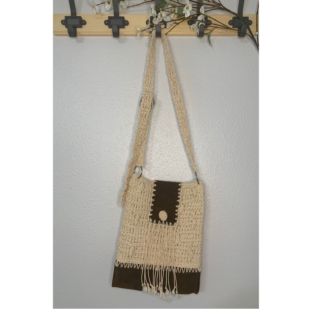 Woven crossbody purse